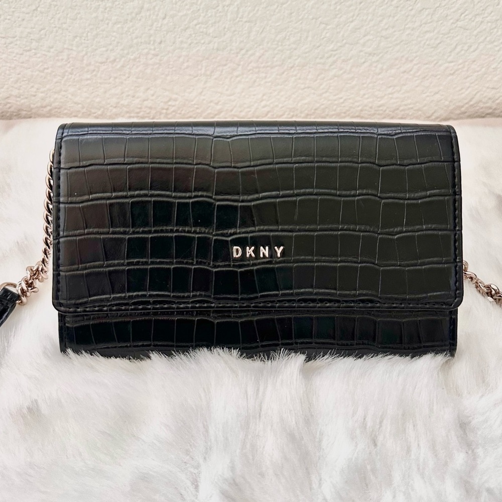 DKNY Crocodile Skin Crossbody Wallet/Clutch